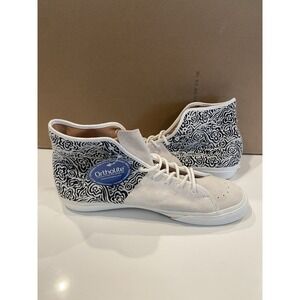 Vans Sk8 Hi‎ Italian Weave Woven Flower Black White Shoes Mens Size 13